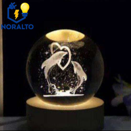 گوی کریستالی طرح دلفین